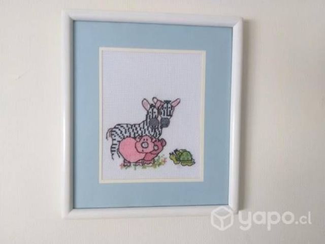 Cuadro animales en punto cruz