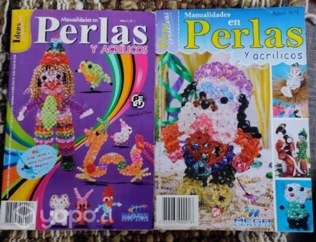 Dos revistas Perlas manualidades cuentas cristales