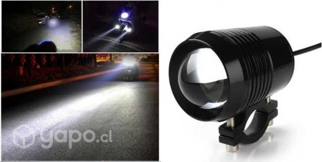 Neblinero Led U2 Con Lupa 3 Funciones Para Moto