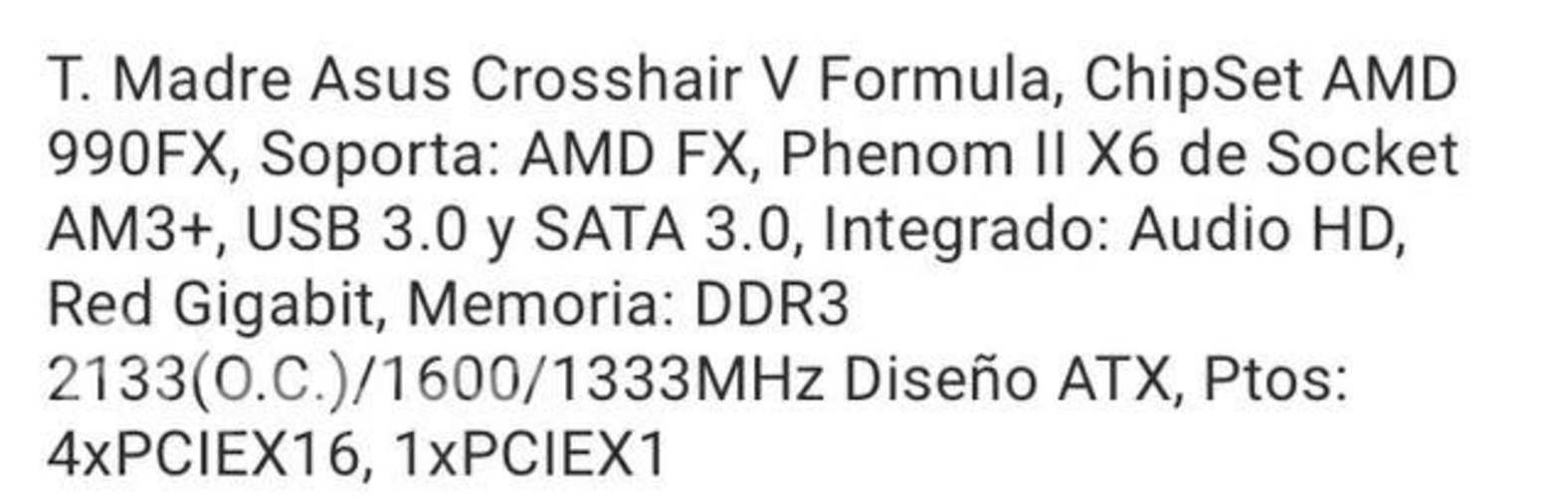 Gran Placa Republic Of Gamers(crosshair v Formula)