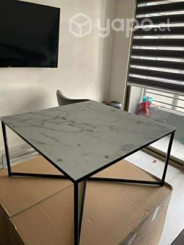 Mesa de Centro Vidrio Marmoleado