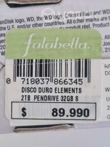 Disco duro externo 2TB + Pendrive