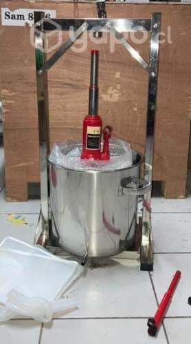 Exprimidor prensa de uvas vino miel 22L con gata