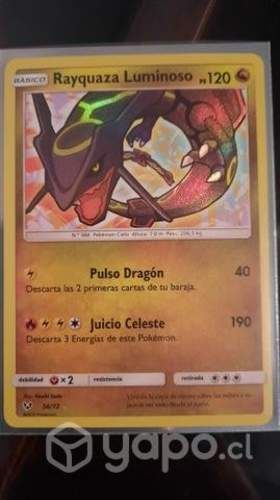 Carta pokemon "Rayquaza luminoso" (shiny)