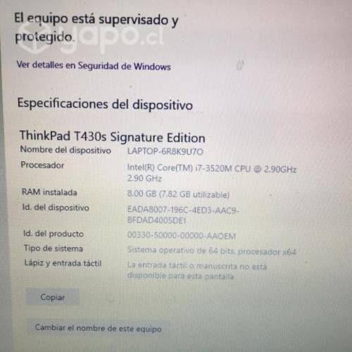 notebook Lenovo thinkpad