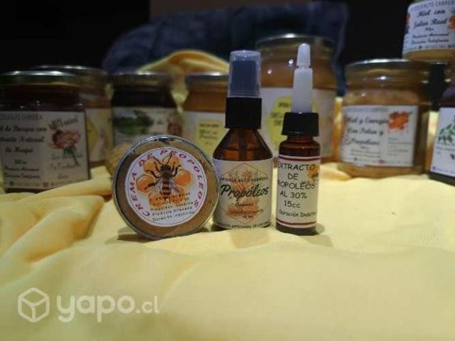 Miel en variedades, propoleos, polen, jalea real