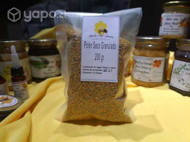 Miel en variedades, propoleos, polen, jalea real