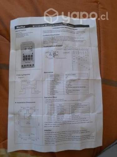 Temporizador digital impermeable 30A