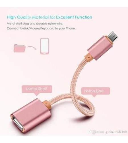 Cable Otg Tipo C De Metal Para Pendrive Mouse Tecl