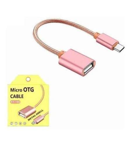 Cable Otg Tipo C De Metal Para Pendrive Mouse Tecl