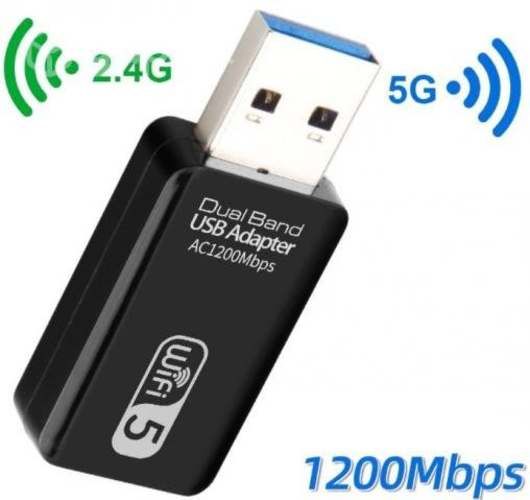 Adaptador USB Wifi 2.4G y 5G (1200mbps)