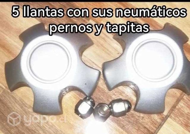 5 llantas con Neumáticos aro 16 perno 5 en 114