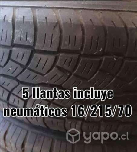 5 llantas con Neumáticos aro 16 perno 5 en 114