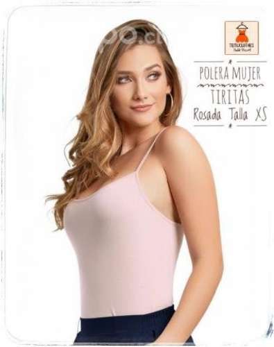 Polera Mujer Tiritas Rosa Talla Unica XS