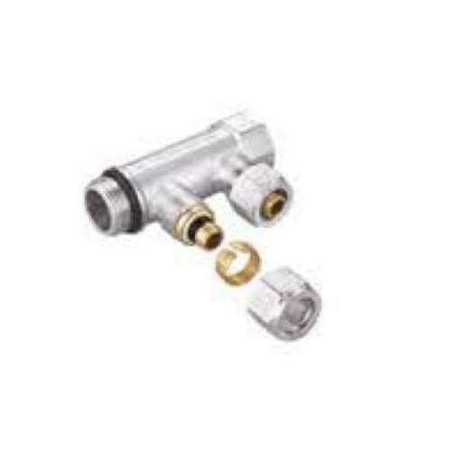 Manifold 1" 2 vías con terminales sin válvulas