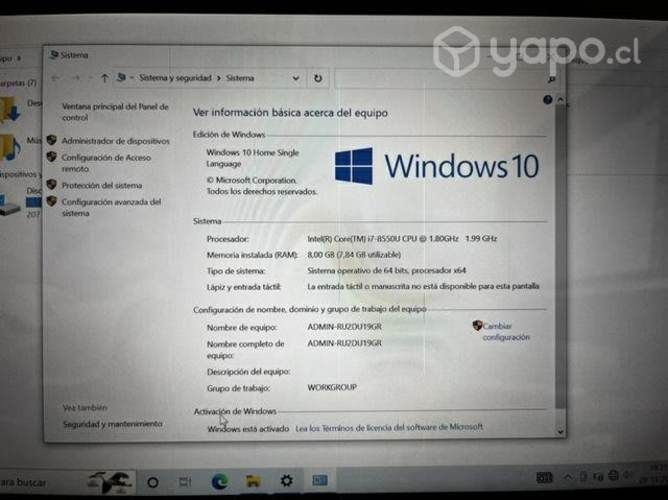 Notebook HP Envy 13 - i7 8va Generación