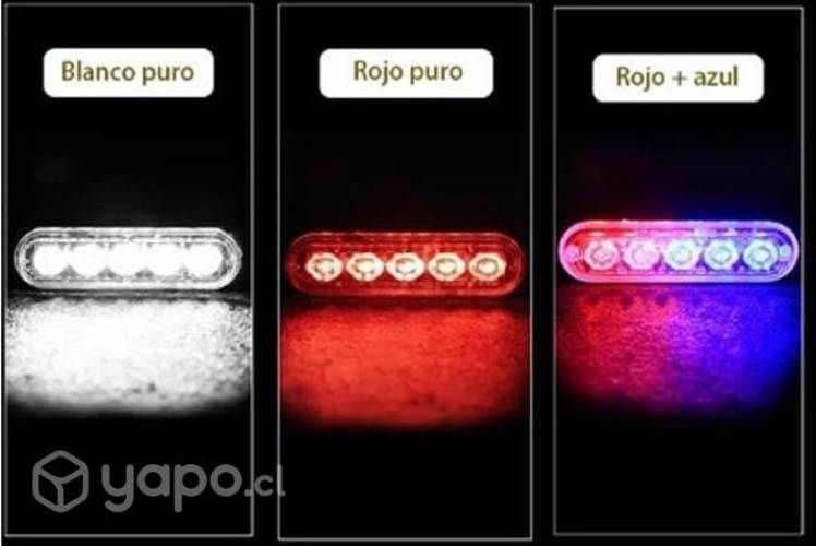 Pack 2 Luces Strobo Led Neblineros Para Auto Moto