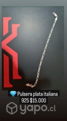 Pulsera plata italiana 925