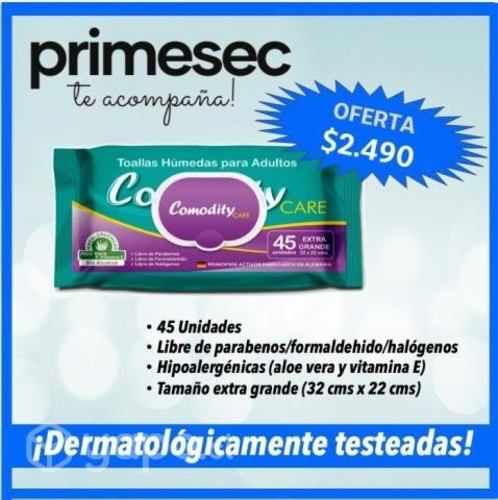 Toalla Humeda Comodity Care 45 Unidades