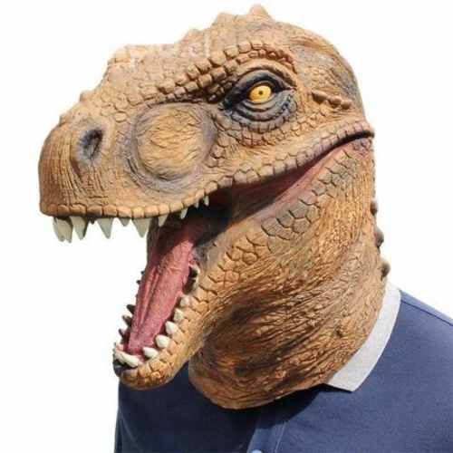 Máscara Latex Dinosaurio T-Rex Para Disfraces