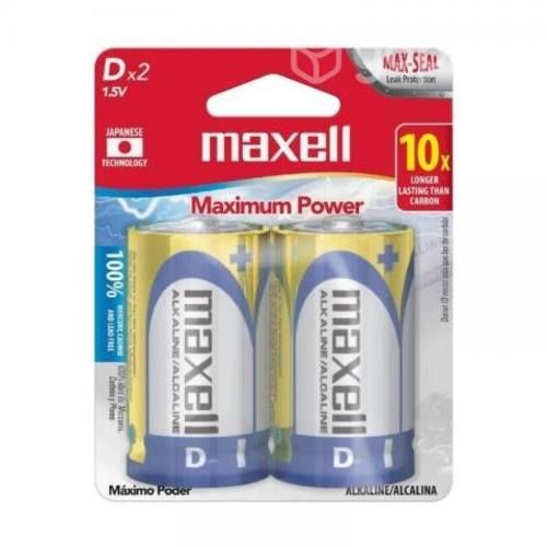 Pack de 2 Pilas Alcalinas Tipo D Maxell