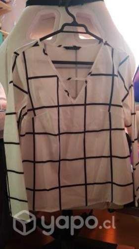 Polera manga larga de rayas