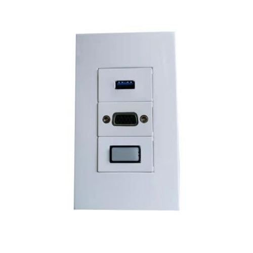 Placa a muro hdmi, usb 3.0 y vga. tipo copla