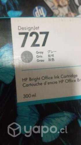 Tinta hp 727 gris original de 300ml