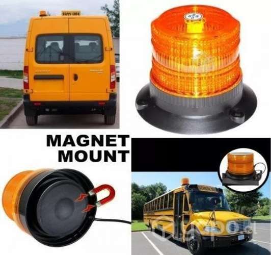 Baliza Led Ambar 12V Destellante Con Iman