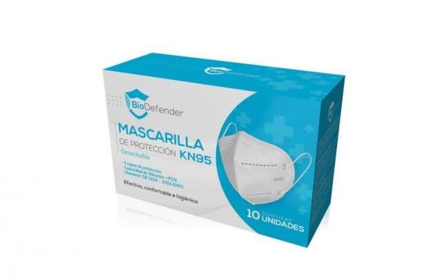 Mascarilla KN95 Biodefender. 600 unidades