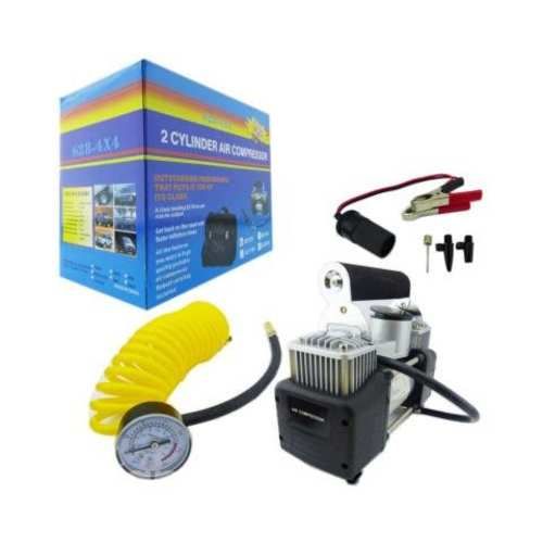 Compresor De Aire Para Auto Metalico Doble Cilindr