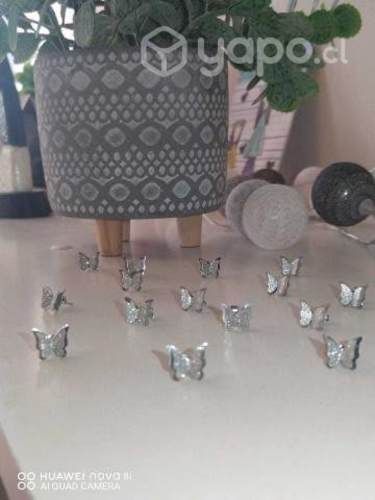 Aretes de mariposa de acero inoxidable