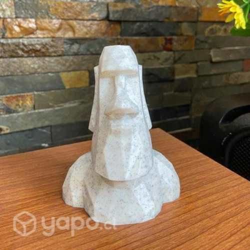 Decoración Moai efecto mármol