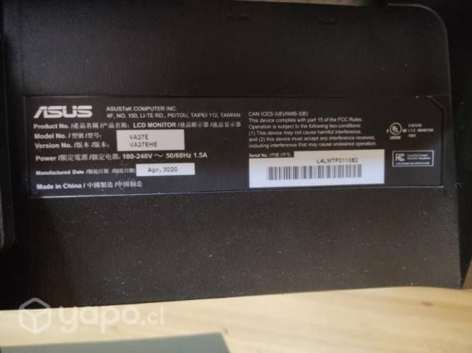 Monitor Asus 27 pulgadas