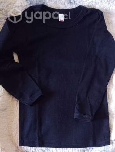 Polera escolar manga larga azul marino talla 6