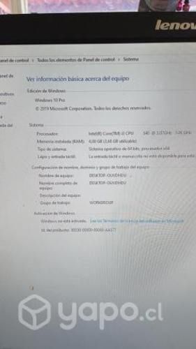 PC ThinkVision Con Monitor Lenovo