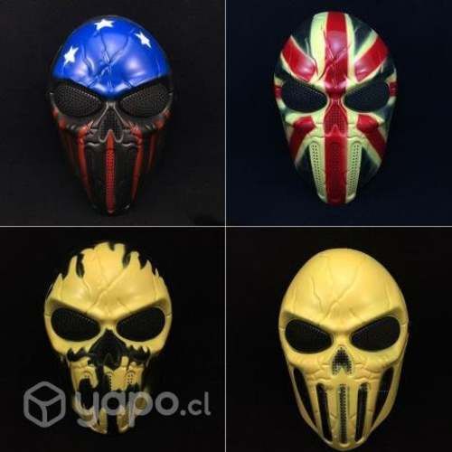 Mascara Rígida Skull Para Fiestas Airsoft Paintbal