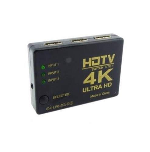 Spliter Selector 1 X 3 Swich HDMI 4K Ultra HD