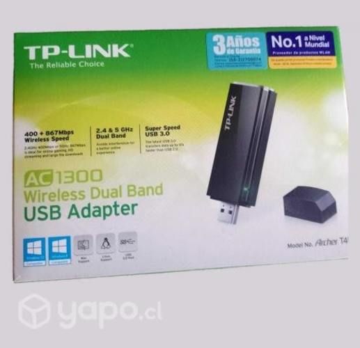 Adaptador Tarjeta Red Wifi Usb Archer T4u Ac1300 T