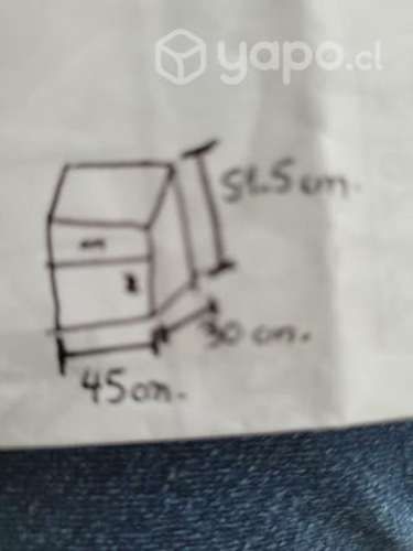 Velador 1 cajón y 1 puerta