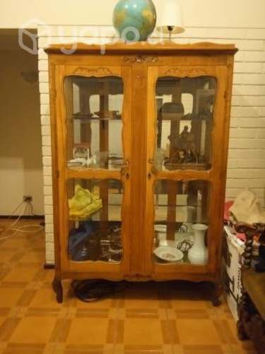 Vitrina Antigua de Vidrio, barnizada