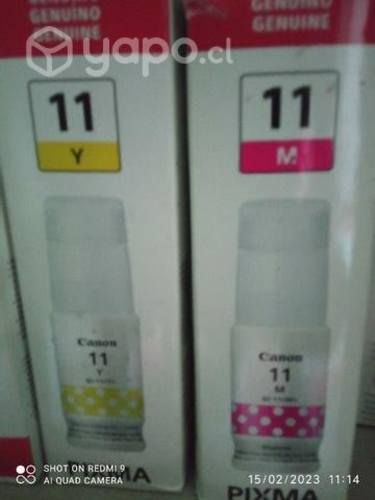Tintas canon 11 colores originales yellow