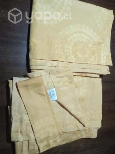 Cortinas color mostaza casi nuevas