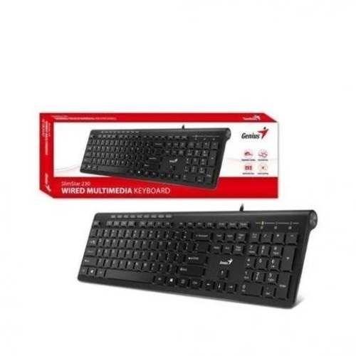 Teclado alambrico usb ergonomico slimstar 230 negr