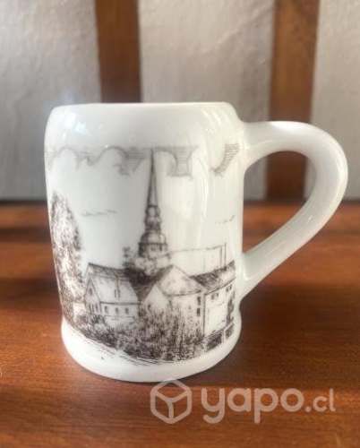 Antiguo shopero miniatura, Porcelana Bavaria