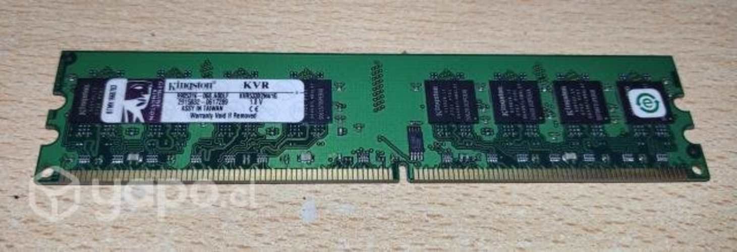 Memoria Ram PC DDR2 1GB 533 & 667 Kingston 1GB Bu
