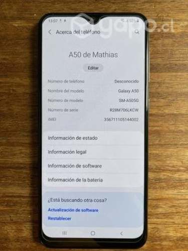 Teléfono Samsung A50 64GB 4GB