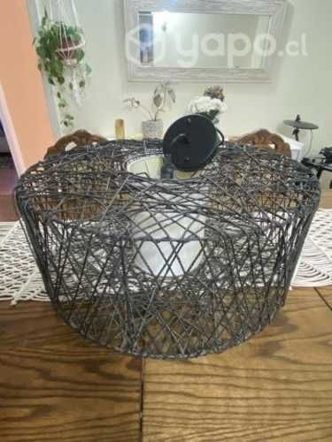 Lámpara Colgar Circular Negra