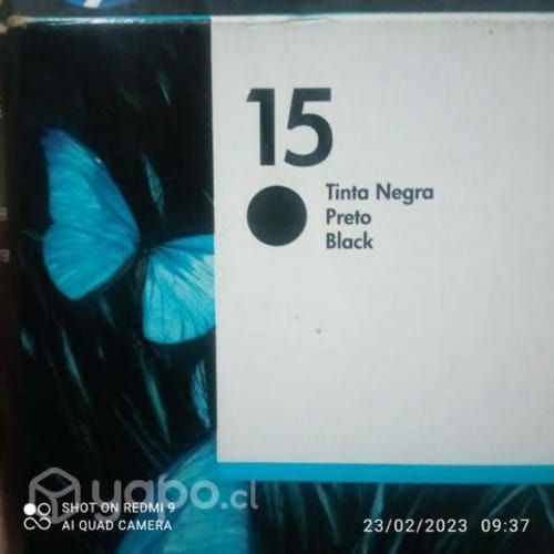 Tintas hp 45, 15 y 40 black original de alta