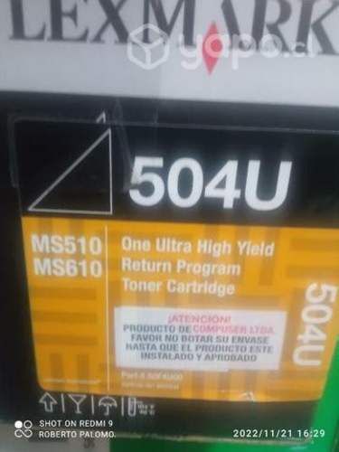 Toner Lexmark 504u black original de alta